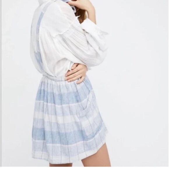NWT Free People Plaid Breeze Suspender Dress size 8 - Picture 3 of 10